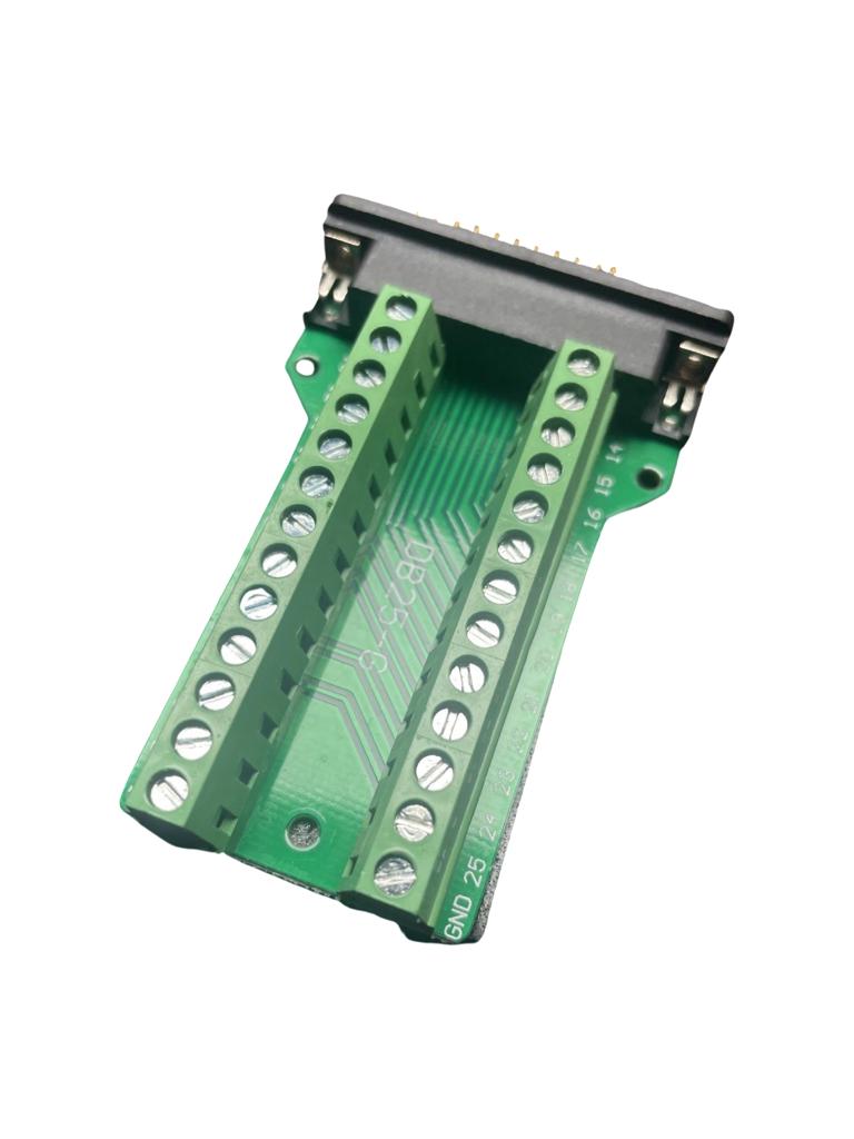 Redundant – D-Sub Db25-G Male 25pin Plug Breakout to PCB Board Terminal