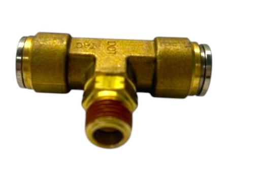 12MM x 1/4 Swivel Branch Tee Connector Quick-Fit- Brass