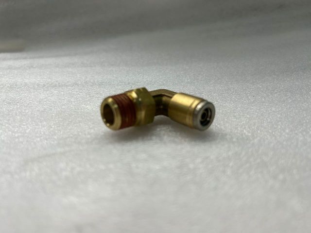 NX-01169 6mmx 1/4 Swivel 90 Elbow Connector Quick-Fit- Brass