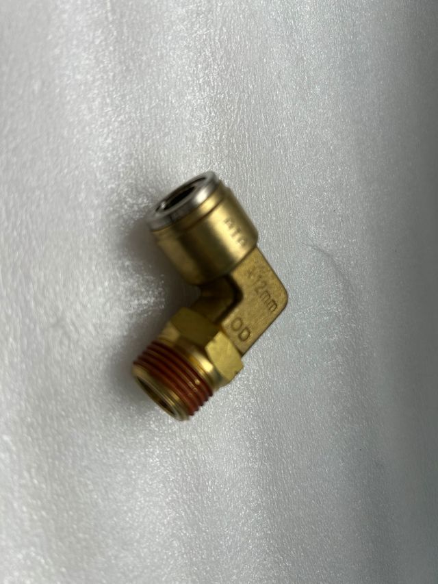 NX-01197 Male swivel Elbow 12MM X 3/8 BSP Quick-Fit- Brass