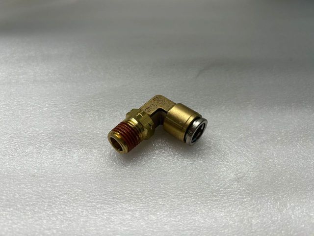 NX-01165 10MM x 1/4 Swivel 90 Elbow Connector Quick-Fit- Brass