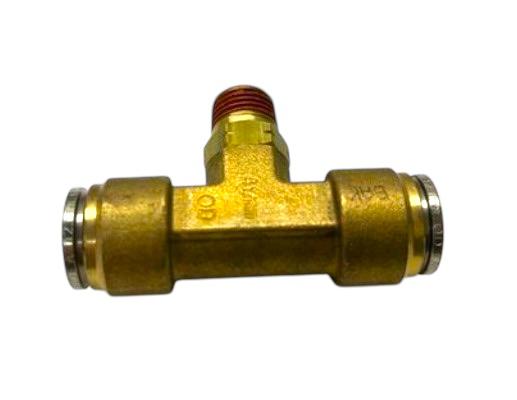 12MM x 1/4 Swivel Branch Tee Connector Quick-Fit- Brass