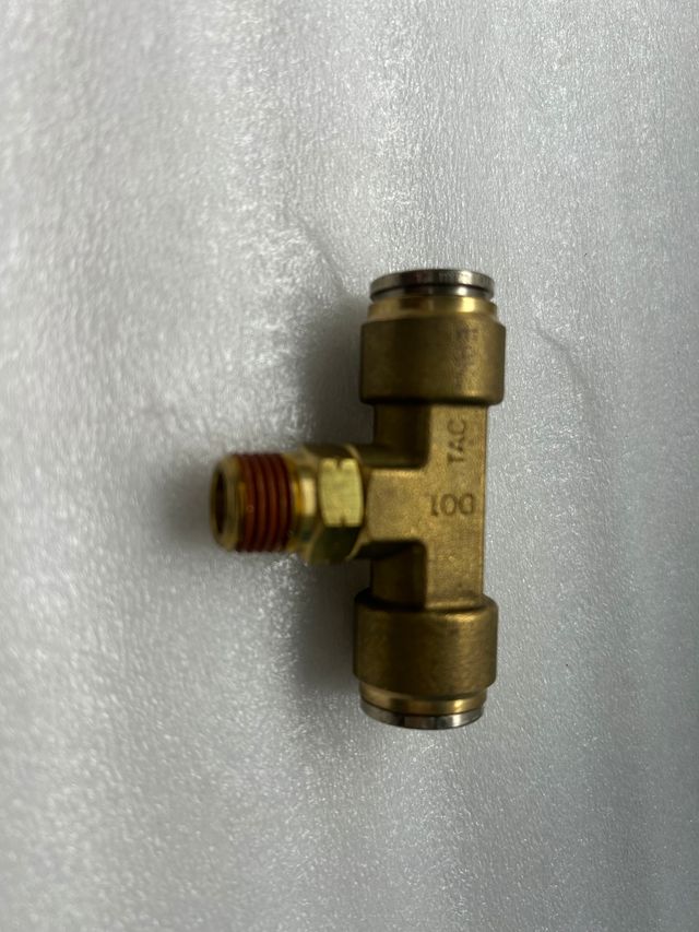 NX-01167 10MM x 1/4 Swivel Branch Tee Connector Quick-Fit- Brass