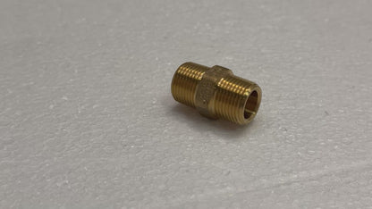 fbn3838 FITTING BRASS NIPPLE 3/8M X 3/8M